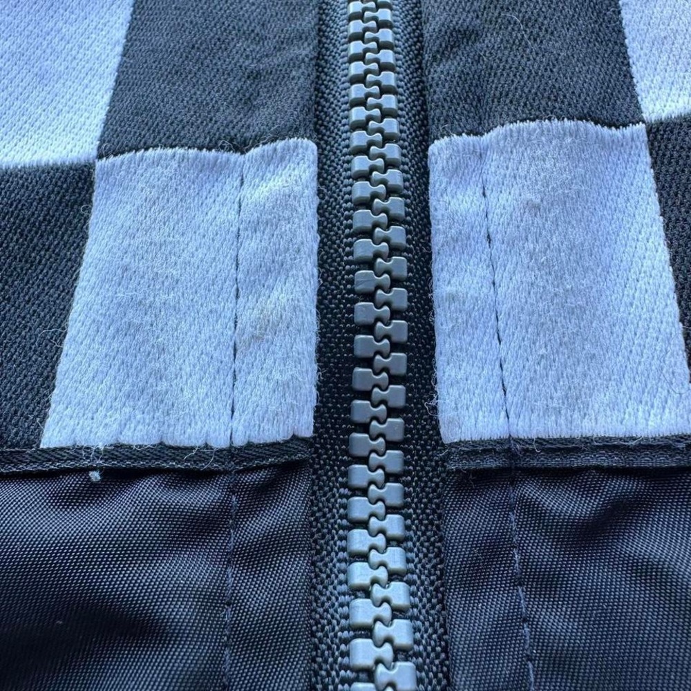 Vintage 90s Artic Cat Checkered Nylon Puffer Jacket Size XL - Picture 6 of 8